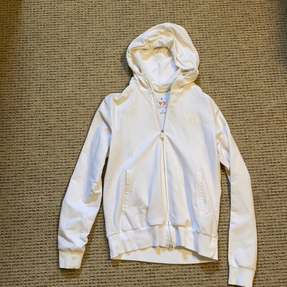 Y-3 Tops - Y-3 white hoodie size M
